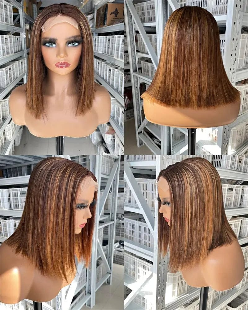 Piano Color Double Drawn Short Bob Wig
