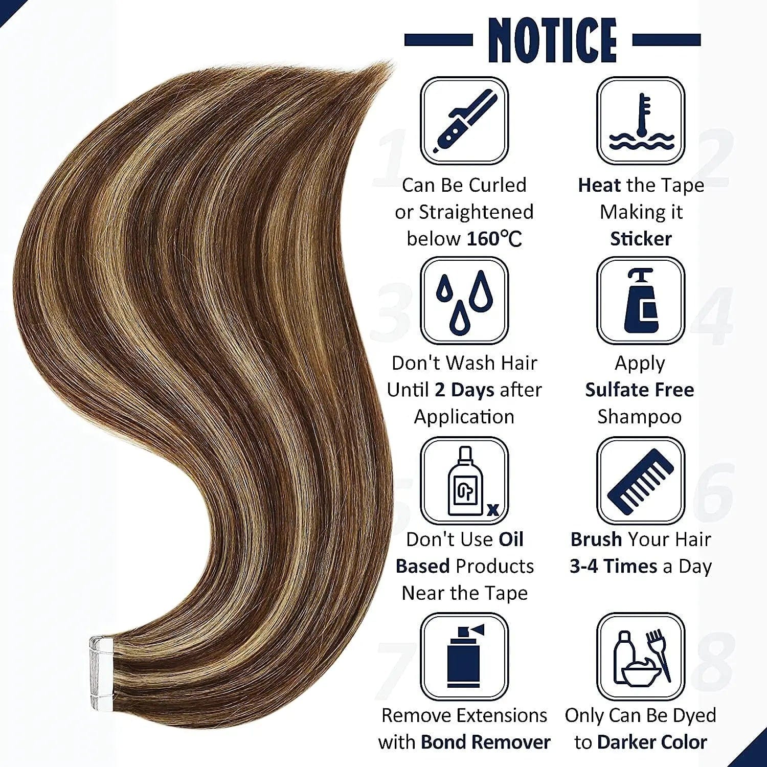 Piano Color Silky Straight Tape In Hair Extension Cuticle Aligned Virgin Human Hair Extensions