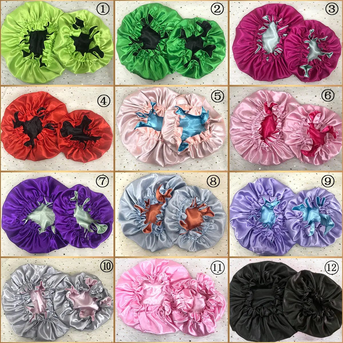 pick color Hot sell top quality sleeping silk head wrap