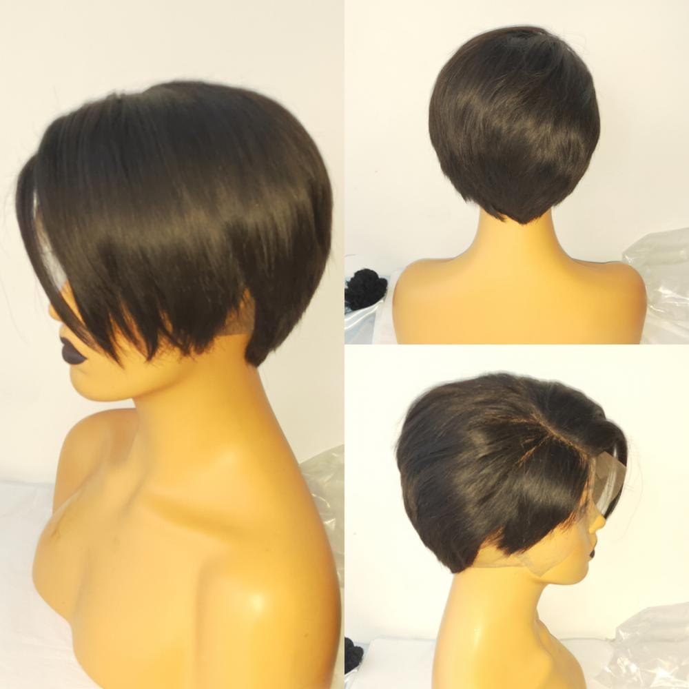 picture size / natural color style 1 best sale pixie cut human hair wig in stock