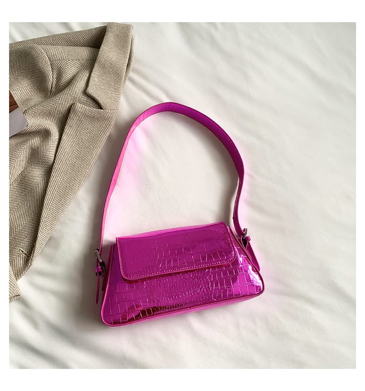 Pink Alligator Pattern Shoulder Crossbody China Hand Stone Underarm Bags Women Mini Purse Designers Leather Handbag