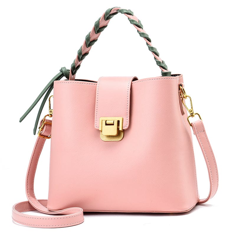 Pink Cross-body Bags Women's 2022 New Large Capacity Design Sense Of Fashion Bucket Versatile one Shoulder Bag Handbag13024