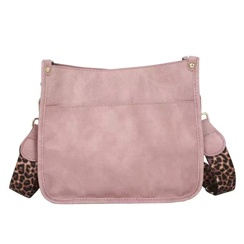 Pink Fashion Women Handbags Shoulder Purse PU Leopard Tote Set  Strap Bag Ahdorned Vegan Leather Messenger Bag Drop Shipping