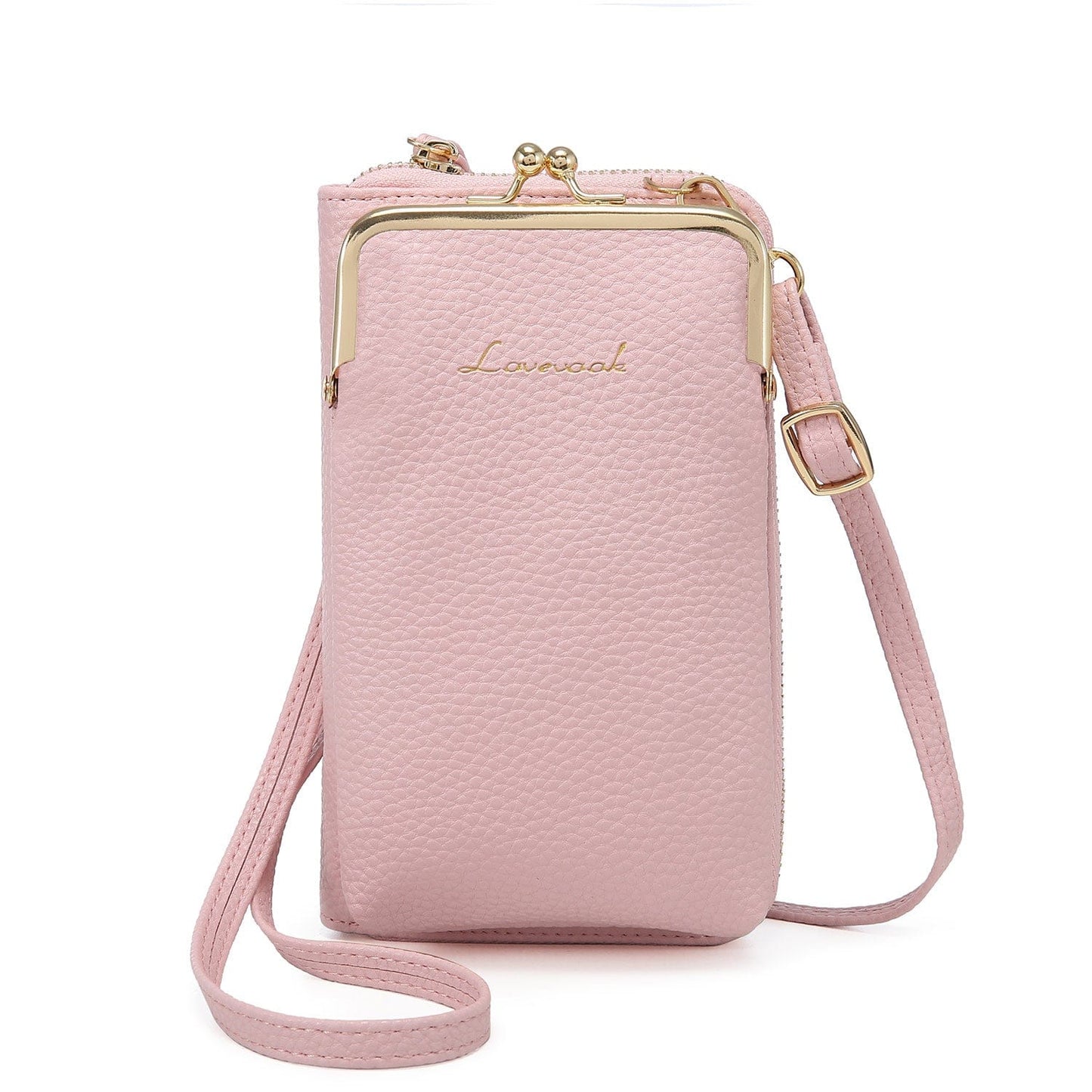 pink Lovevook Crossbody Purses for Women Fashion Cell Phone Shoulder Bags Card Holder Wallet Purse