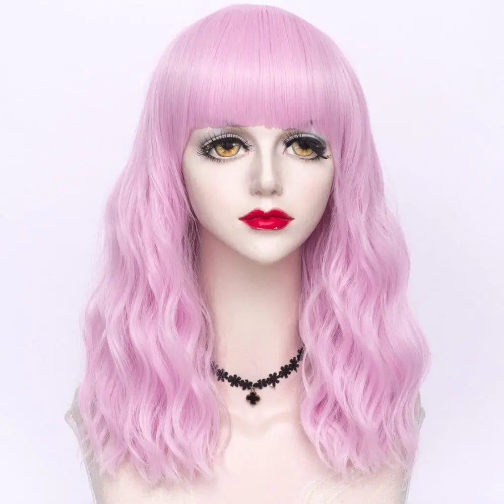 pink purple Mcoser 13 Colors 45CM Ombre Long Curly Hair