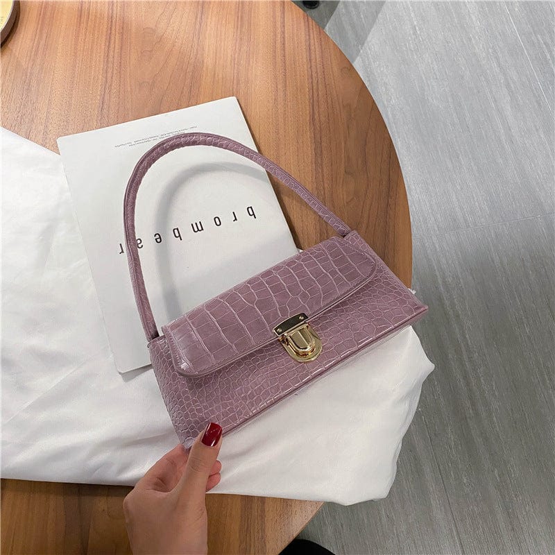 pink Women's Bag Wholesale Autumn Net Red Fashion New Trendy Korean Version Fashion Stone Pattern Portable Shoulder Underarm Bag