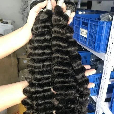 Plastic Packaging Grey 50 Inch Water Wave Balayage Peruvian Closures Wavy Hair Bundles