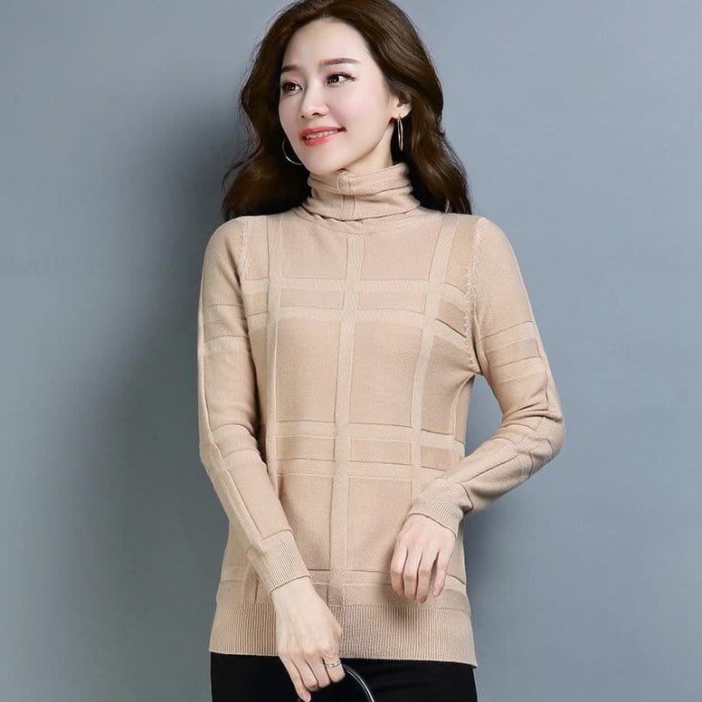 plus size / 01 Jumper Sweaters Woman For Knitwear V Wholesale Plus Size Pullover Knit Sweater Female Deep V-Neck Trumpet Sleeve Sexy Top Wom