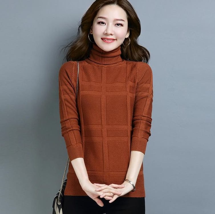 plus size / 04 Jumper Sweaters Woman For Knitwear V Wholesale Plus Size Pullover Knit Sweater Female Deep V-Neck Trumpet Sleeve Sexy Top Wom