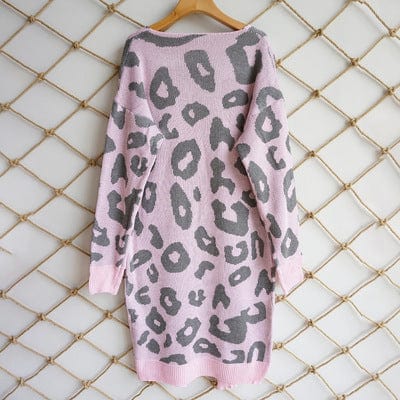 Plus Size / 2 Autumn 2022 New Leopard Print Cardigan Jacket Aliexpress Amazon Europe And America Long Sweater Women