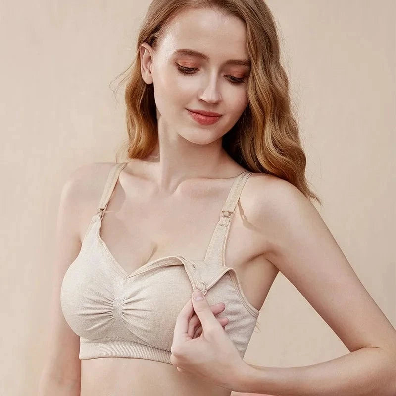 Plus Size Seamless Nursing Bra Wire Free Pregnant Lactation Bra Postpartum Maternity Nursing Bra For Breastfeeding Womens
