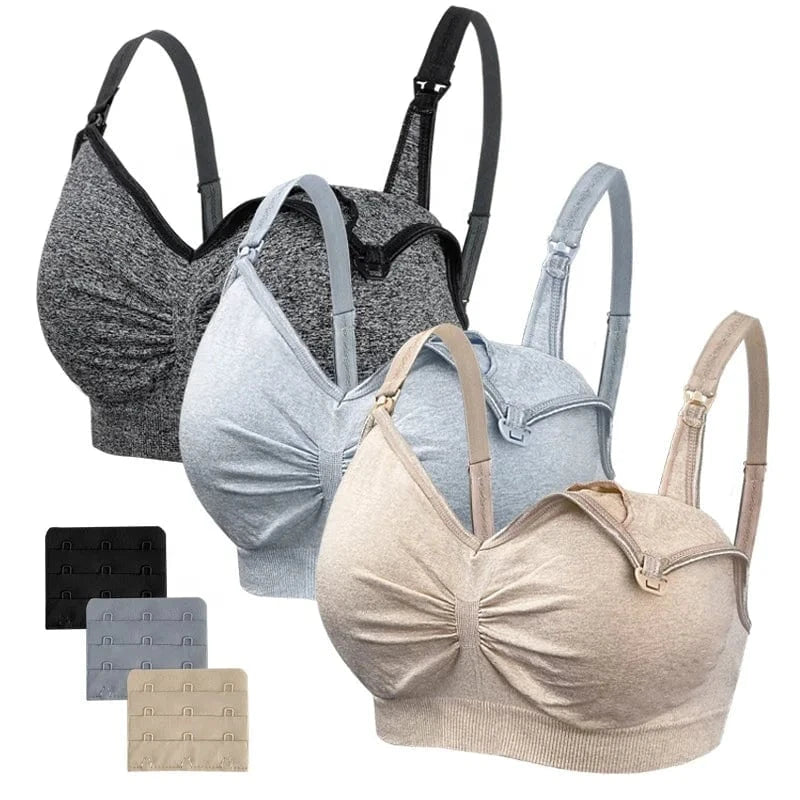 Plus Size Seamless Nursing Bra Wire Free Pregnant Lactation Bra Postpartum Maternity Nursing Bra For Breastfeeding Womens