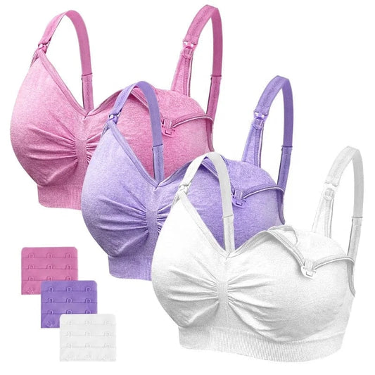Plus Size Seamless Nursing Bra Wire Free Pregnant Lactation Bra Postpartum Maternity Nursing Bra For Breastfeeding Womens