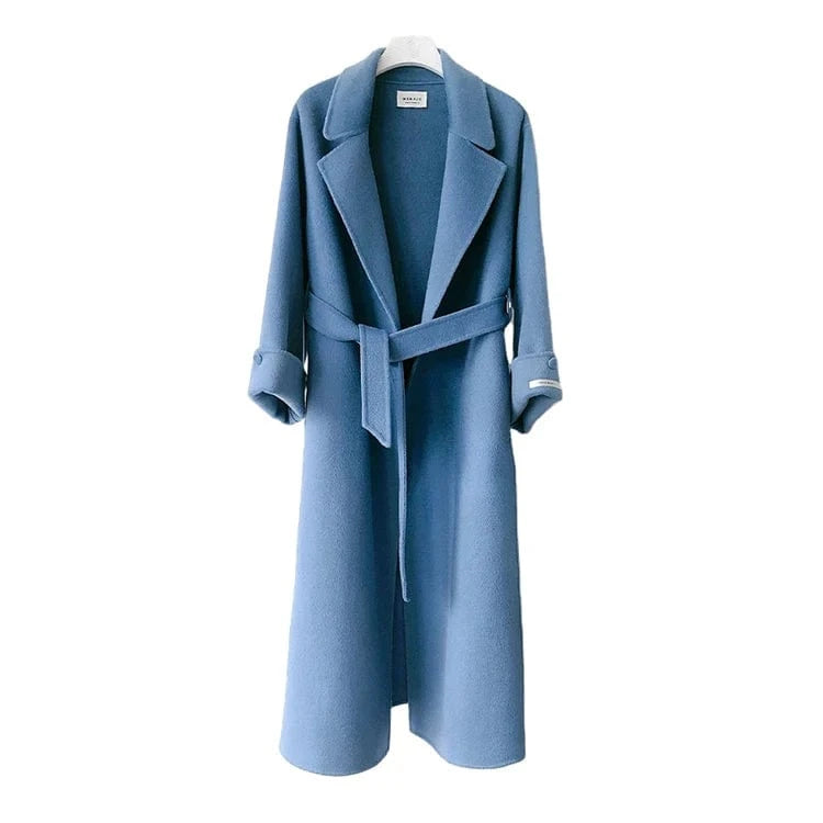 Plus Size Winter Double Woolen Overcoat Cashmere Long Trench Coats Wool Women Coat