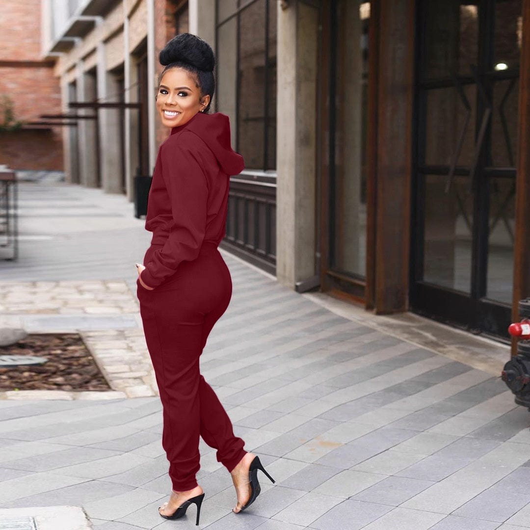 Plus Size Women Clothing Two Piece Set Ladies Casual Hoodie Set Gym Long Sleeve Sporty Tracksuits Sweatpants And Hoodie Set