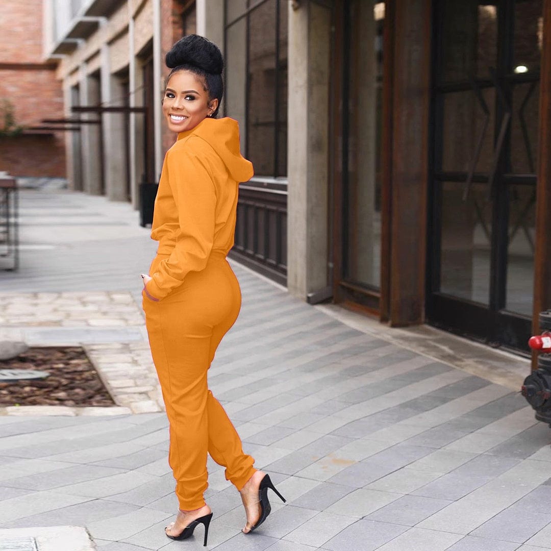 Plus Size Women Clothing Two Piece Set Ladies Casual Hoodie Set Gym Long Sleeve Sporty Tracksuits Sweatpants And Hoodie Set