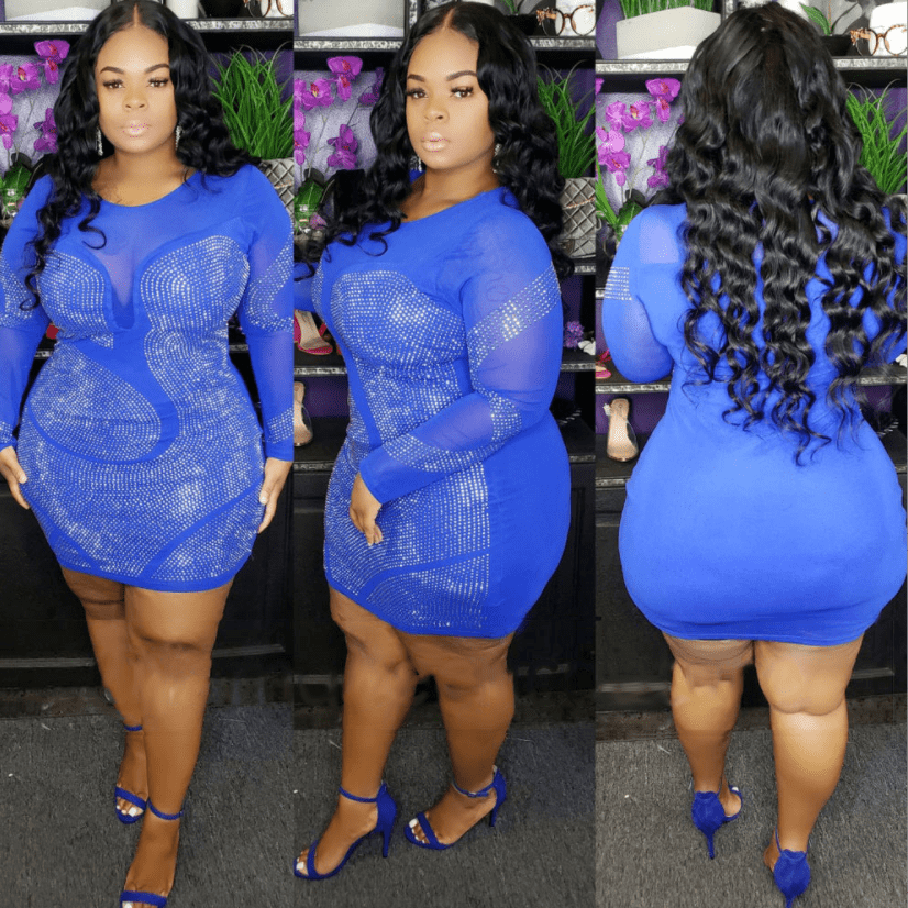 plus size women dress round neck long sleeve mesh sexy mini dresses high waist wholesale drop shipping