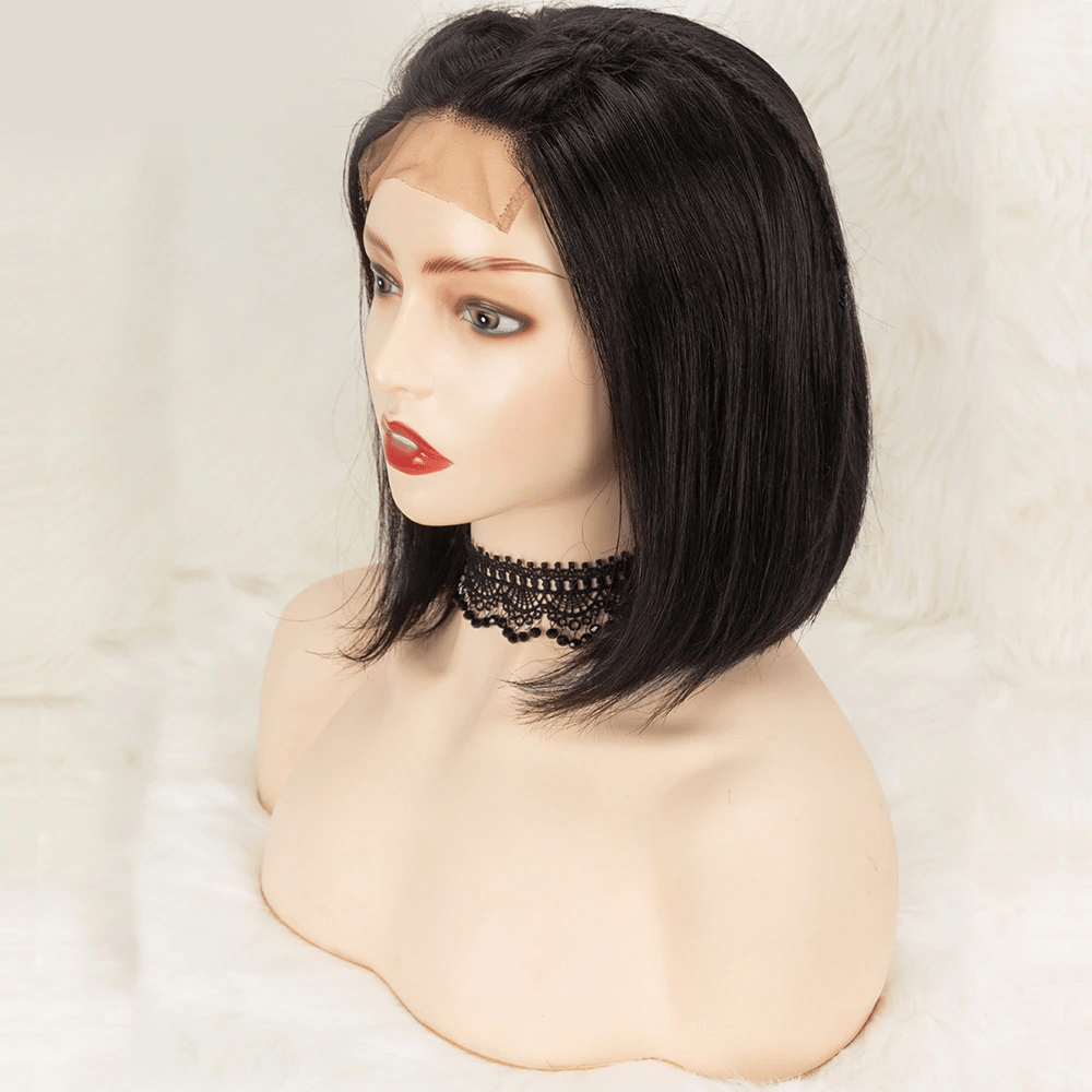 Popular Beauty 8inch-14inch Brazilian Human Hair Closure Short Wig,Wholesale Price Black Short Bob Wigs For Black Women