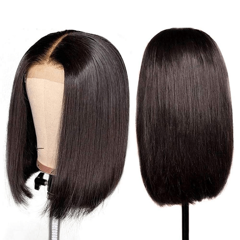 Popular Beauty 8inch-14inch Brazilian Human Hair Closure Short Wig,Wholesale Price Black Short Bob Wigs For Black Women