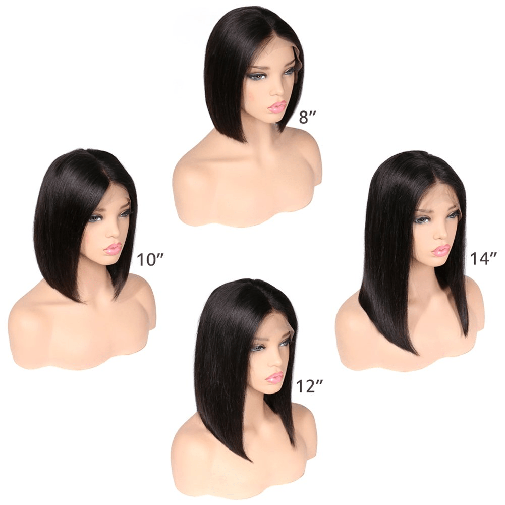 Popular Beauty 8inch-14inch Brazilian Human Hair Closure Short Wig,Wholesale Price Black Short Bob Wigs For Black Women