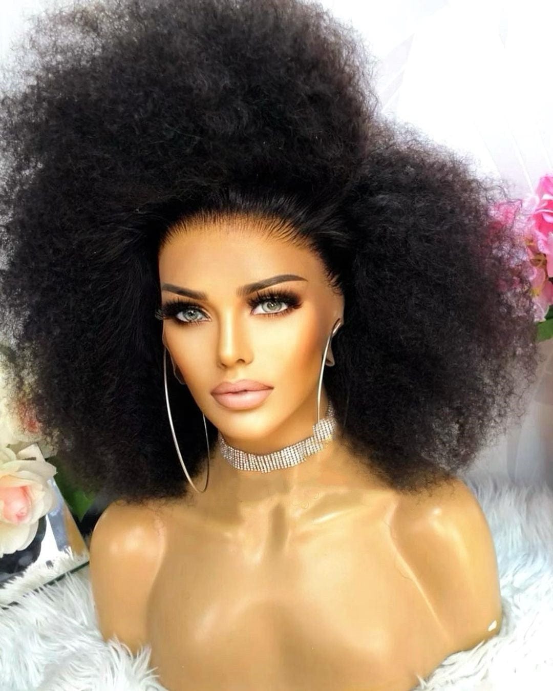 Popularity Full Boom Curly Natural Color Mink Raw Burmese Cuticle Aligned Human Hair 13x4 Lace Frontal Wigs