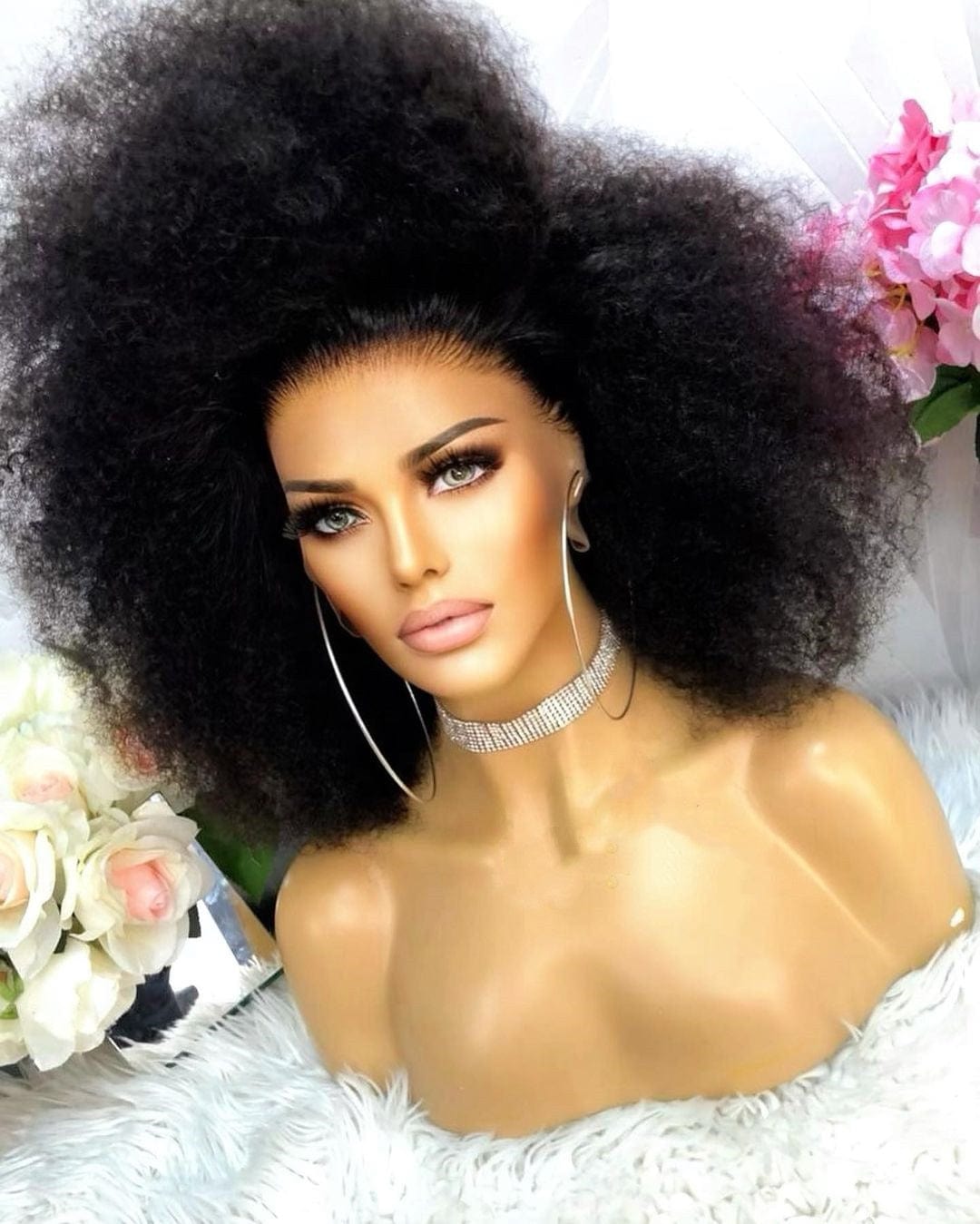 Popularity Full Boom Curly Natural Color Mink Raw Burmese Cuticle Aligned Human Hair 13x4 Lace Frontal Wigs