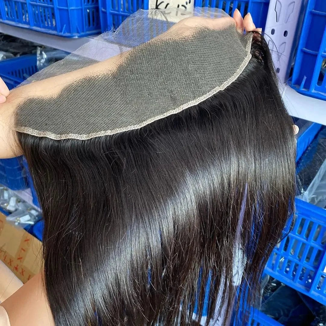 Pre plucked  4*4 5*5 6*6 13*4 13*6  HD Transparent Lace Frontal Closure cuticle aligned raw virgin hair No tangle No shedding