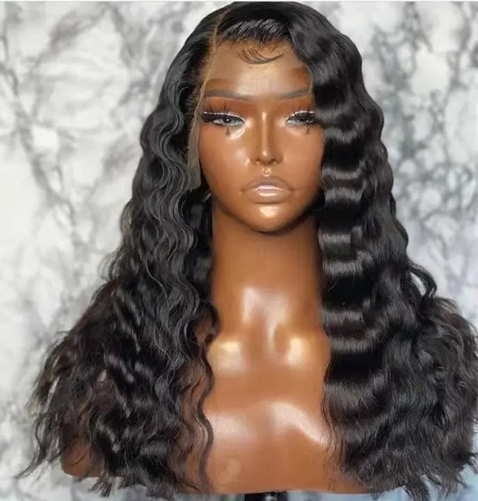 Pre Plucked Highlight Brown Color Loose Wave Burmese Raw Hair Lace Closure Wigs for Black Women