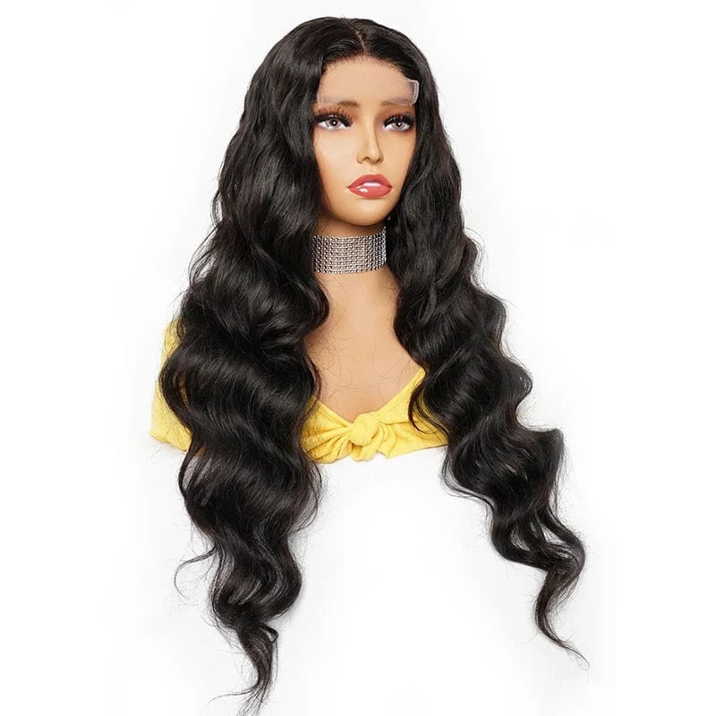 Pre Plucked Long 16 24 30 Inches 4*4 Frontal 4x4 HD Lace Front Virgin Brazilian Human Hair Bodywave Body Wave Closure Wig