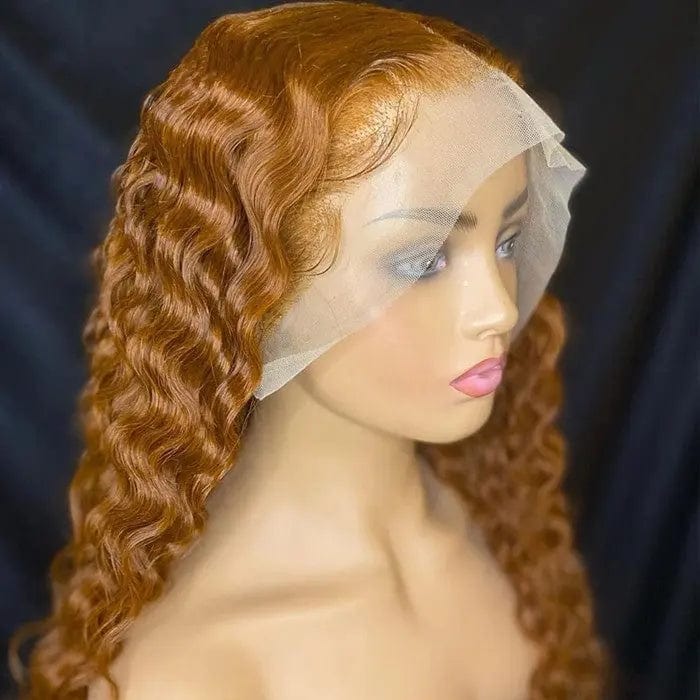 Pre Plucked With Baby Hair Brown Color Wig Deep Wave Glueless Virgin Human Hair Bleached Knots lace Front Wigs