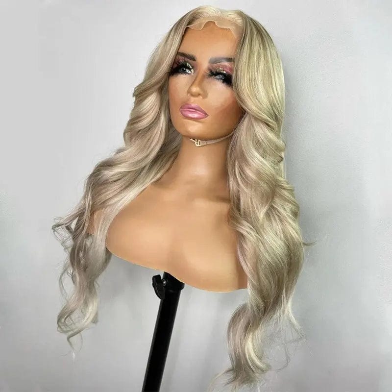 Professional Hair Vendors Highlight Blonde Human Virgin Hair 13*4 Transparent HD Lace Front Wigs