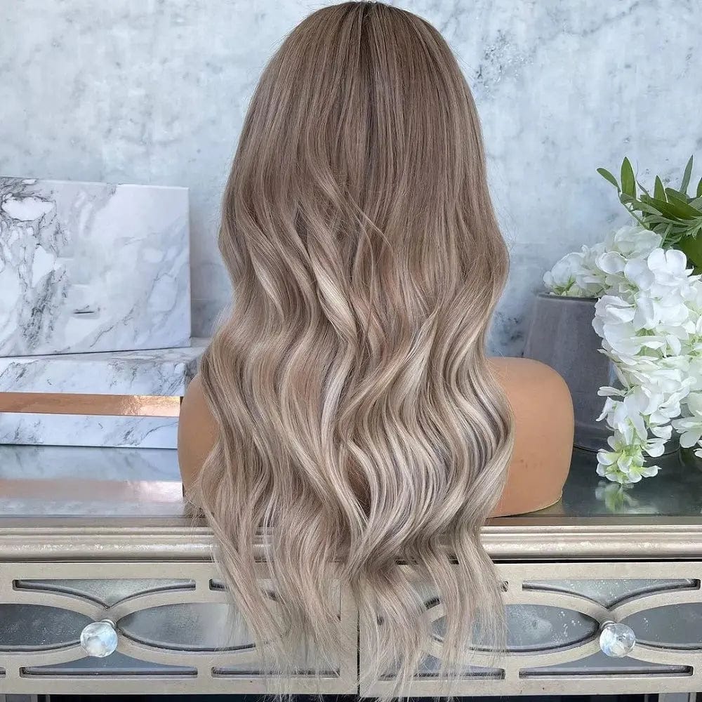 Professional Hair Vendors Highlight Blonde Human Virgin Hair 13*4 Transparent HD Lace Front Wigs