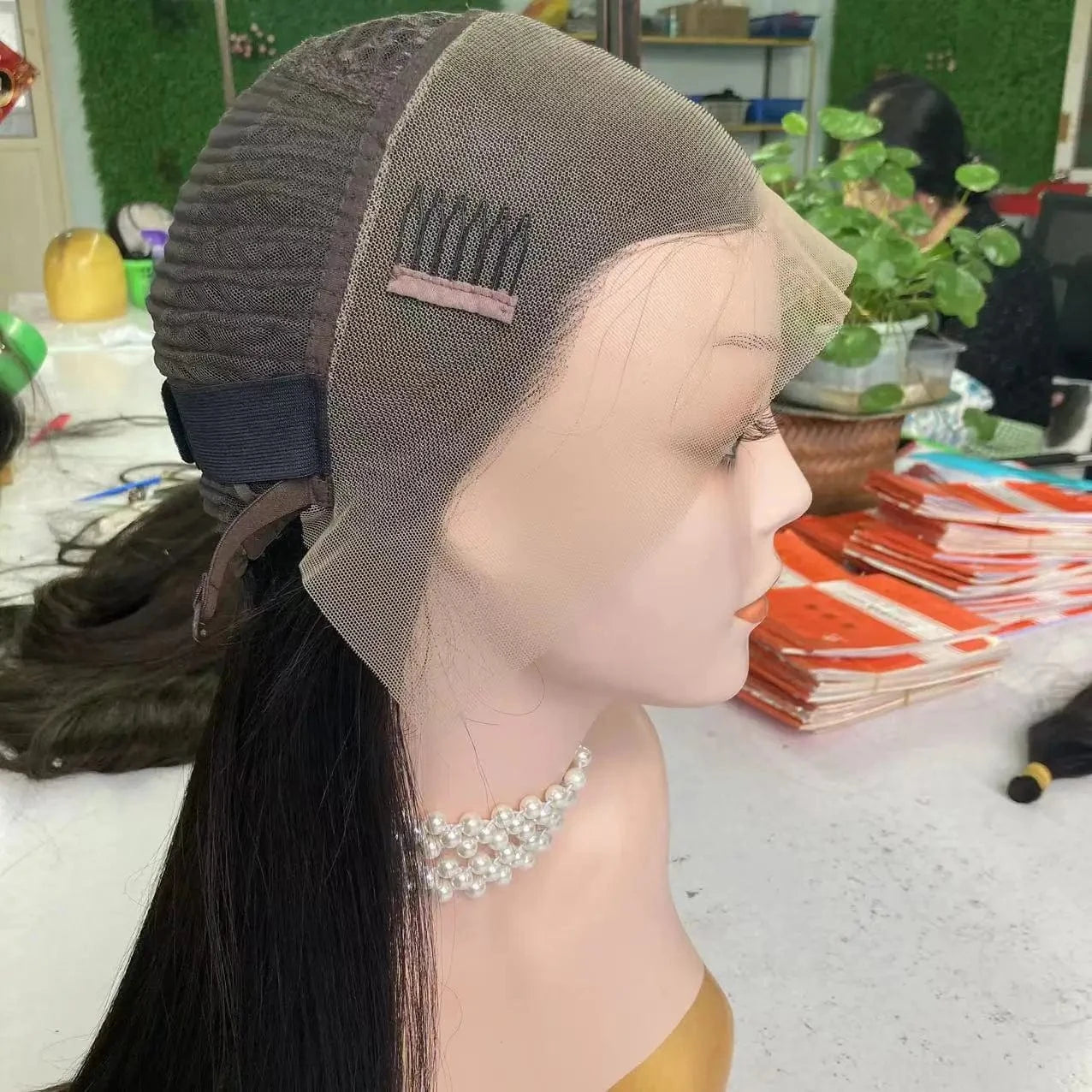 Promotion price 13x4 transparent HD lace frontal wig raw virgin human hair easy to bleach 613 human hair wigs