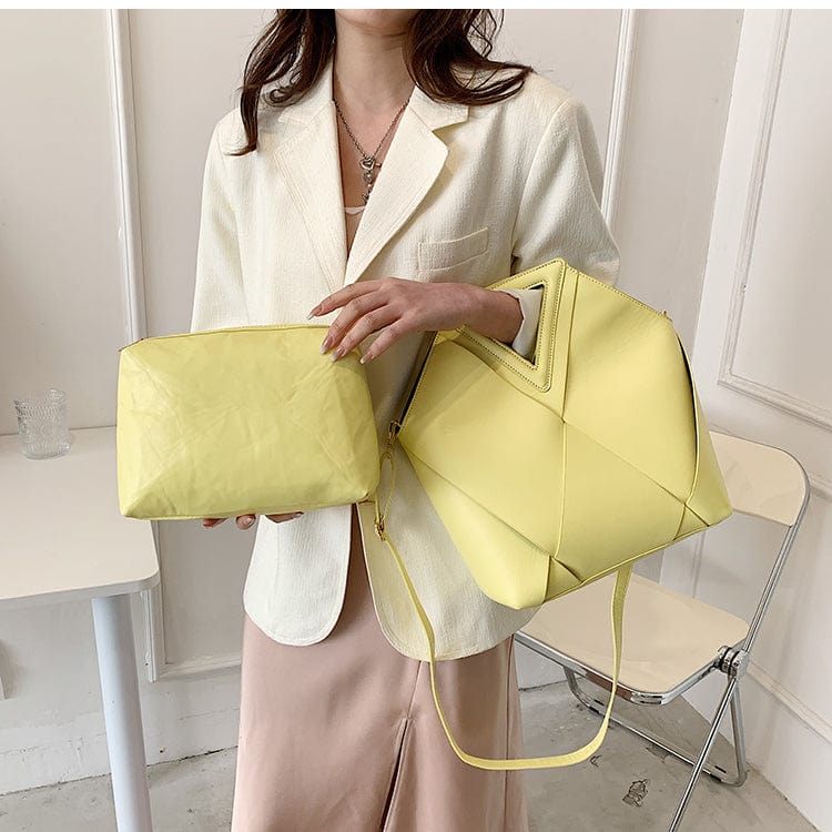 Pu Leather New Fashion Ladies Shoulder Bags Weave Tote Bag Luxury Purses and Handbags Luxury Women 2022