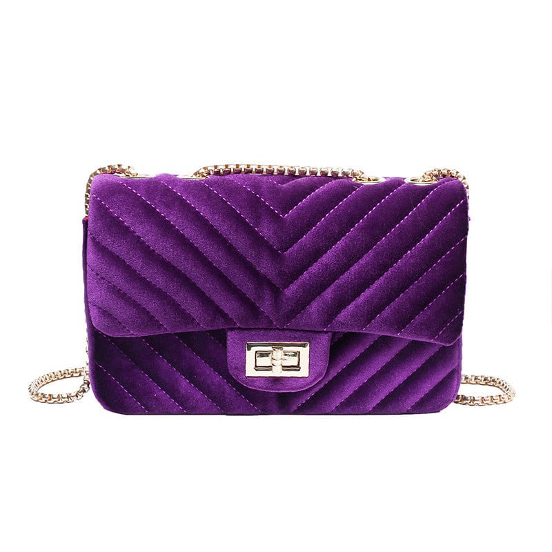 Purple 2022 Handbags Ladies Shoulder Hand Bags Designer Velvet Purses and Handbags for Women Luxury