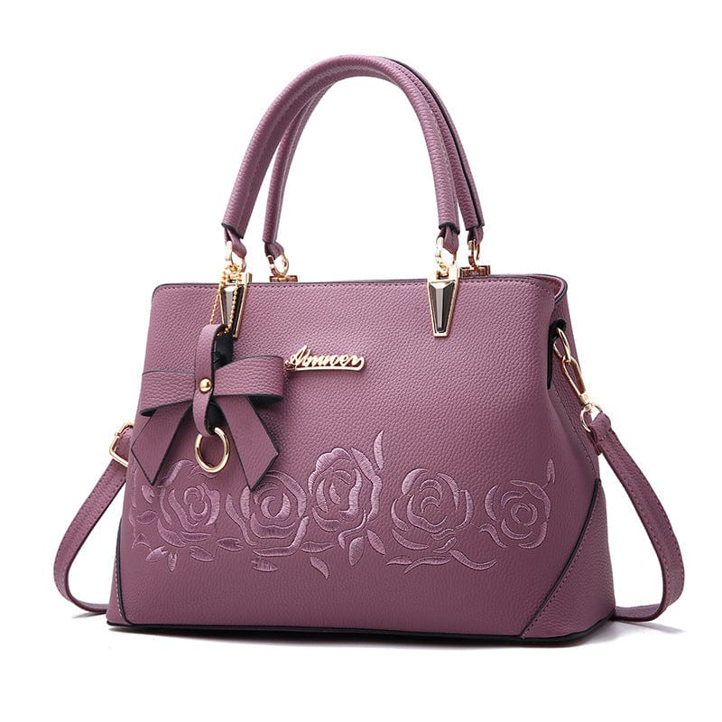 Purple CLK W092 China supplier promotional top quality fashion handbag Guangzhou handbag ladies handbags