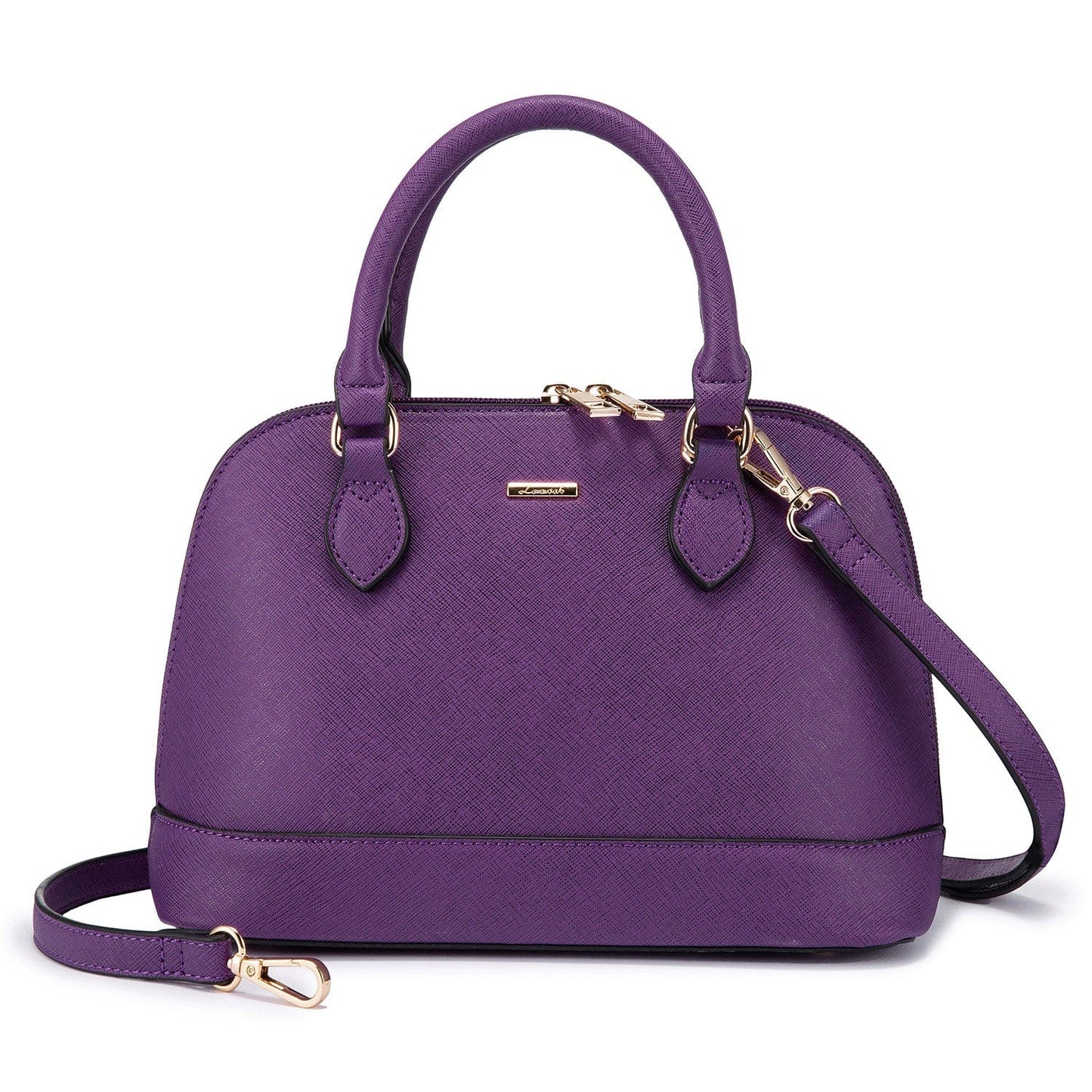 Purple Lovevook Factory 2022 PU Leather Ladies Hand Bags Classic Top Handle Dome Satchel Bag Elegent Small Shoulder Bags Women Handbags