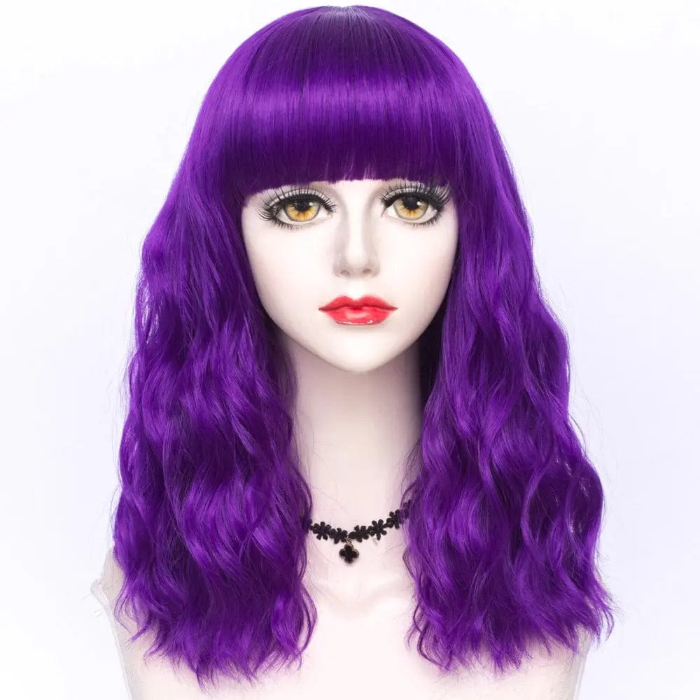 Purple Mcoser 13 Colors 45CM Ombre Long Curly Hair