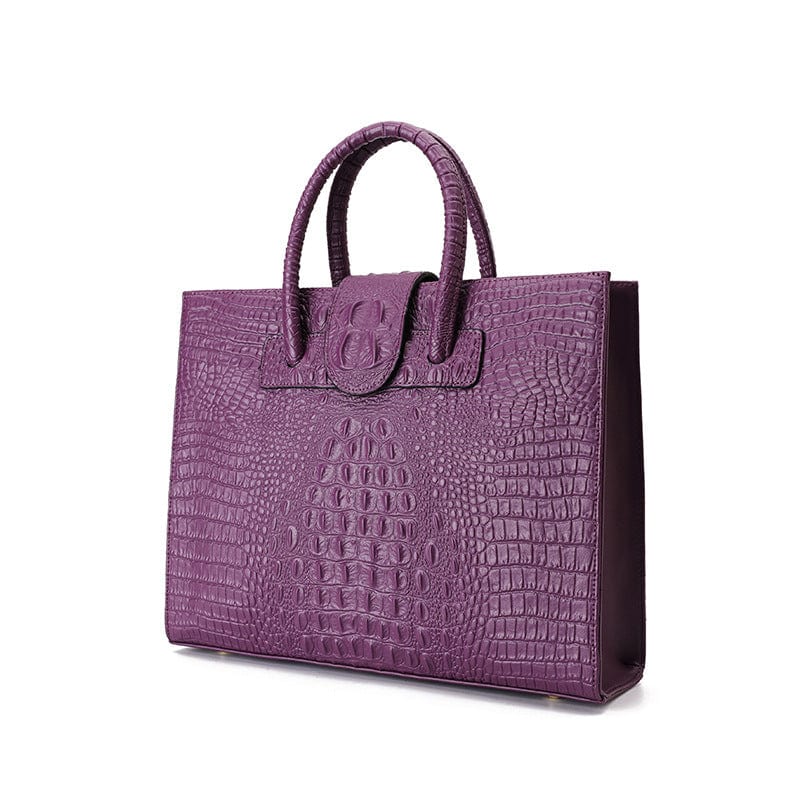 Purple Two sizes alligator pattern handbags ladies new trend luxury bags shoulder real leather crocodile handbag fashion womens handbag