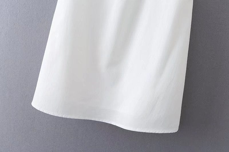 R41507S drop shipping women's fashion white backless bow tie dress