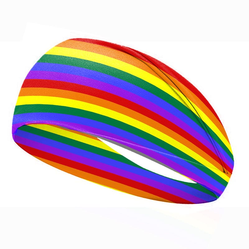Rainbow 2 Rainbow Headband Yoga Hair Ornament Outdoor Pride Absorb Sweat Elastic Fitness Headband Sports Hair Band