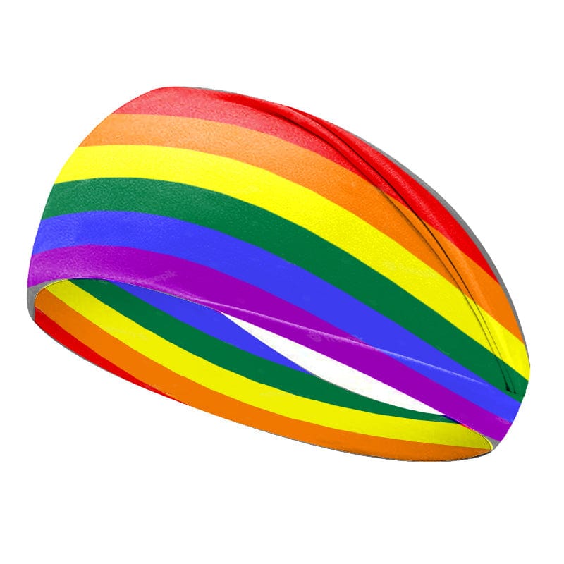 Rainbow 5 Rainbow Headband Yoga Hair Ornament Outdoor Pride Absorb Sweat Elastic Fitness Headband Sports Hair Band