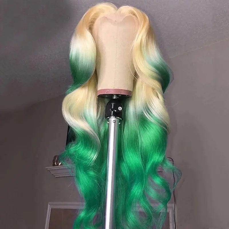 Rainbow Color Ombre Wig Transparent HD