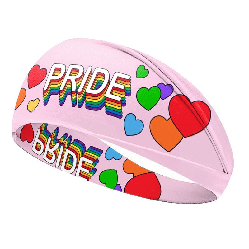Rainbow Headband Yoga Hair Ornament Outdoor Pride Absorb Sweat Elastic Fitness Headband Sports Hair Band