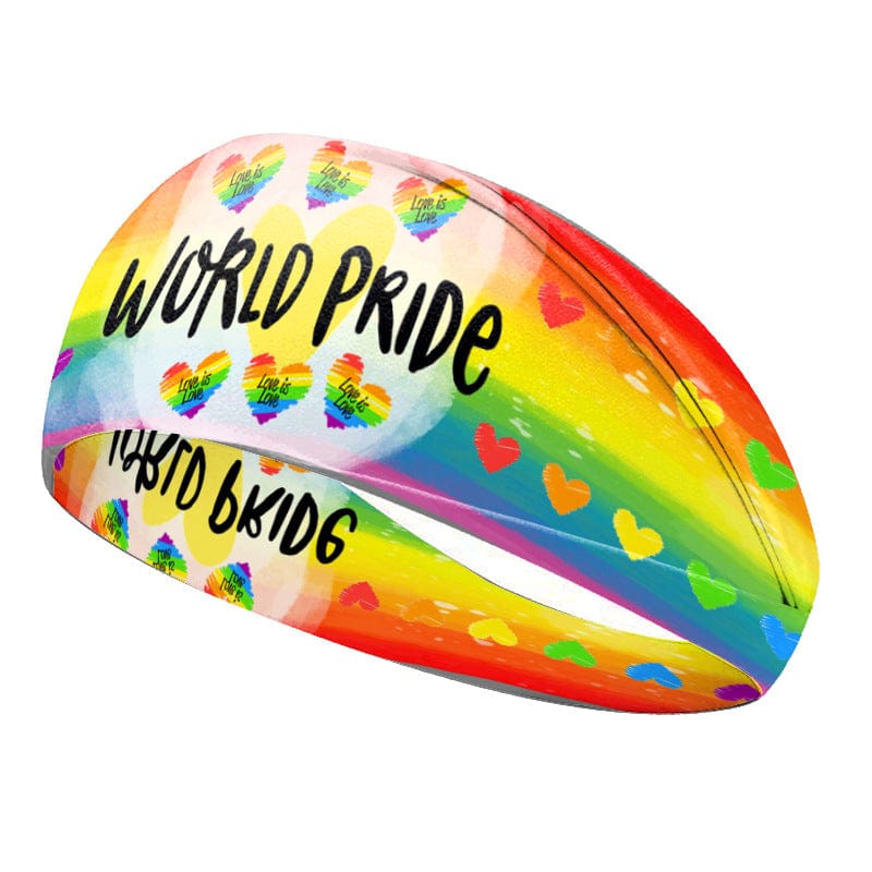 Rainbow Headband Yoga Hair Ornament Outdoor Pride Absorb Sweat Elastic Fitness Headband Sports Hair Band