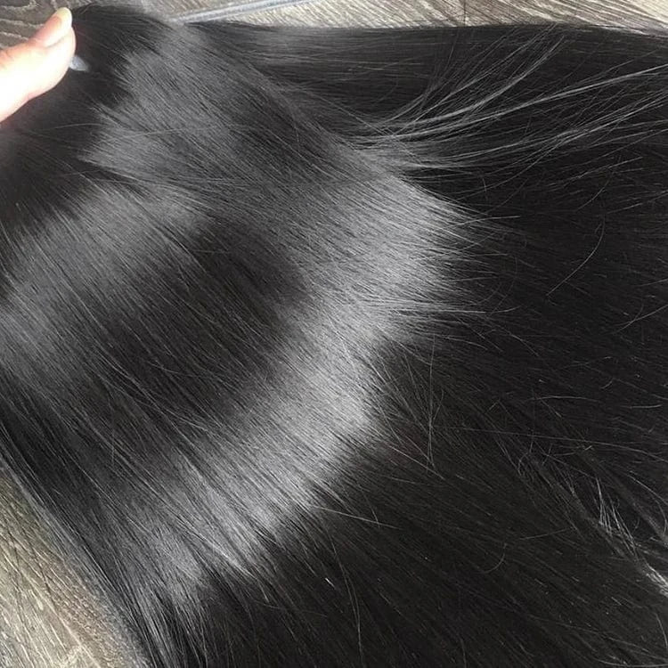 Raw Indian Temple Hair Bundle Vendor 100% Unprocessed Human Hair Weft Wholesale Virgin Human Hair Extensions
