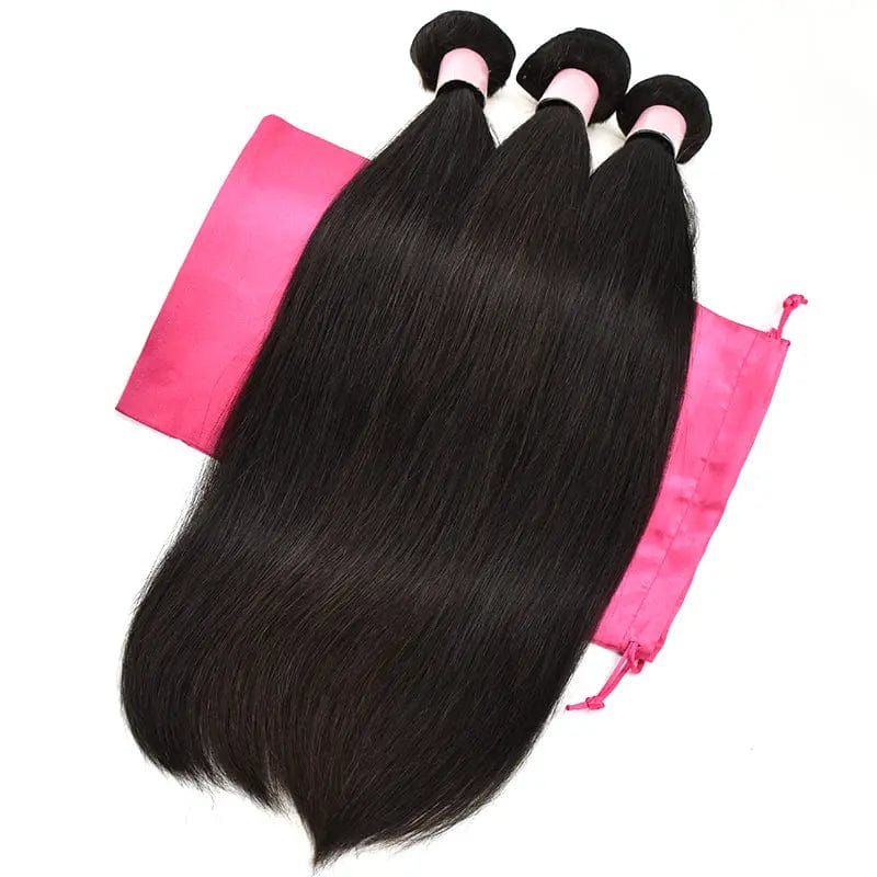 Raw Virgin hair Straight bundle with Closure