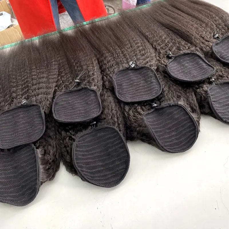 Raw Virgin Human Hair Kinky straight kinky Curly long clip in Drawstring Ponytail hair extensions human hair ponytail
