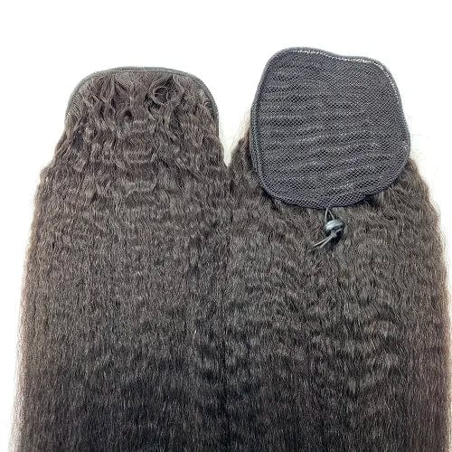 Raw Virgin Human Hair Kinky straight kinky Curly long clip in Drawstring Ponytail hair extensions human hair ponytail