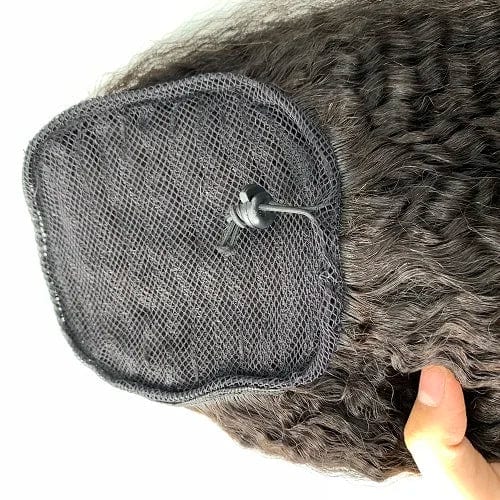 Raw Virgin Human Hair Kinky straight kinky Curly long clip in Drawstring Ponytail hair extensions human hair ponytail
